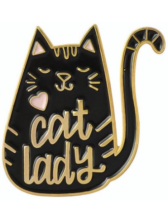 Cat Lady Enamel Pin